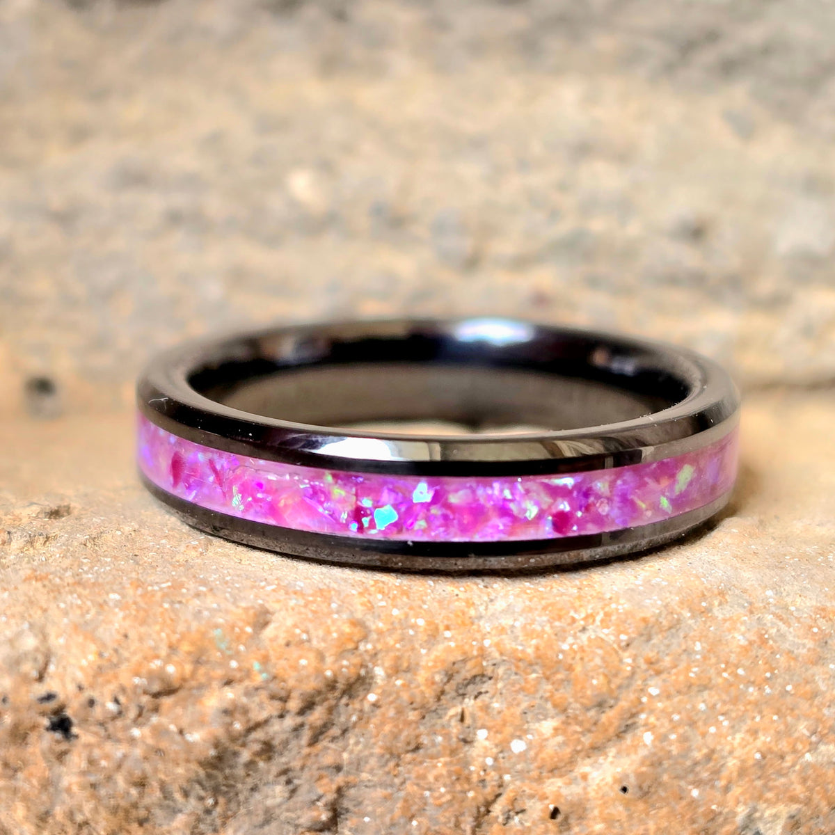 Ceramic with Opal Inlay