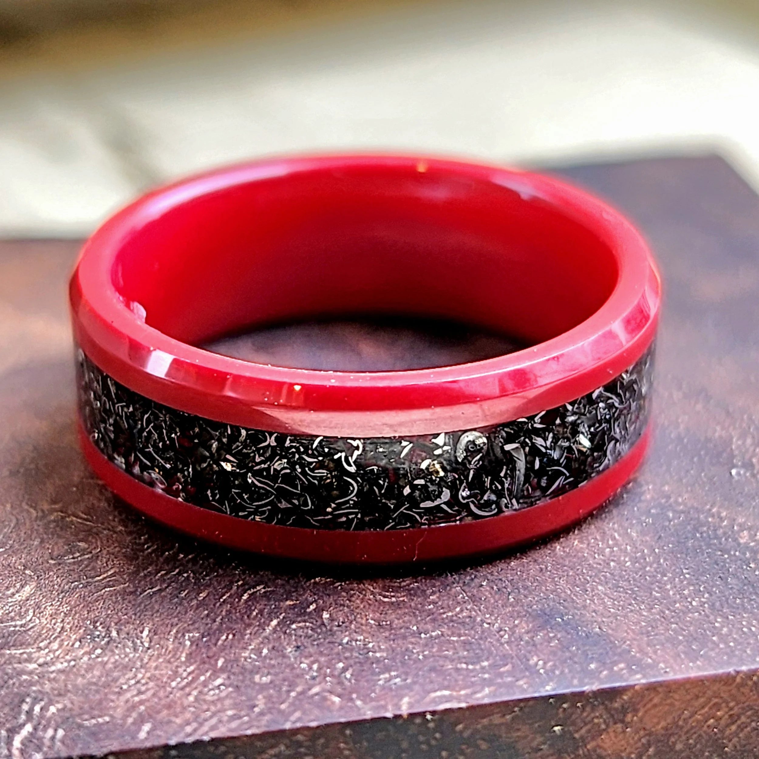Red Ceramic with Meteorite Shavings