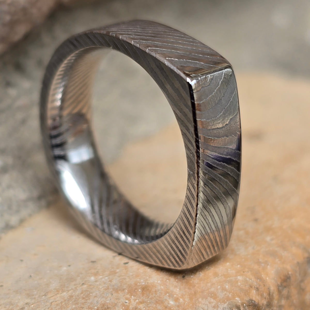 European Style Damascus  Ring