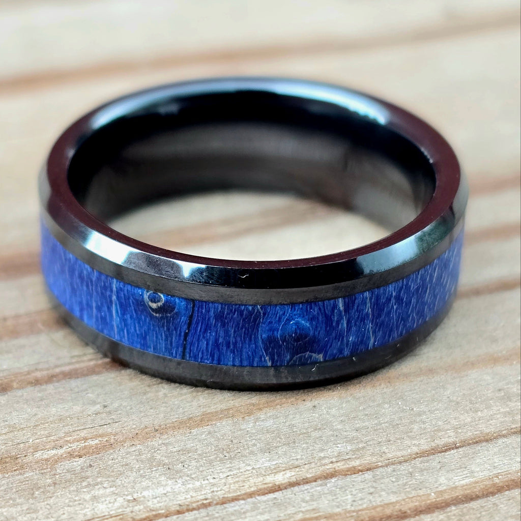 Black Ceramic with Wood Inlay